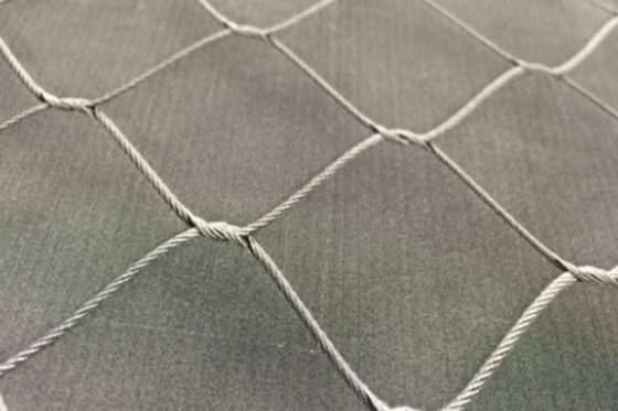 Silver 1.5mm Wire Rope Mesh 45*45mm Stainless Steel Mesh Screen