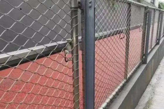 PVC Coated 40cm*40cm Rope Net Fence 1.5mm Steel Wire Mesh