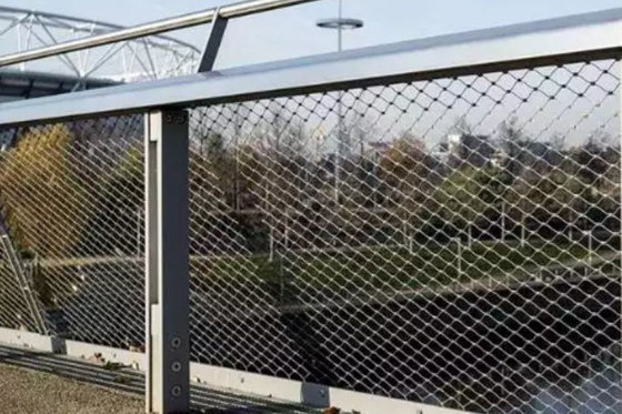 PVC Coated Rope Net Fence 316L Stainless Steel Wire Mesh Panels