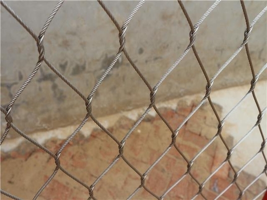 Stainless Steel Rope Net Durable 80*80mm Flexible Stainless Steel Cable Mesh
