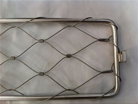 AISI316 Durable 50*50mm Stainless Steel Flexible Cable  Fencing CE/SGS Certified