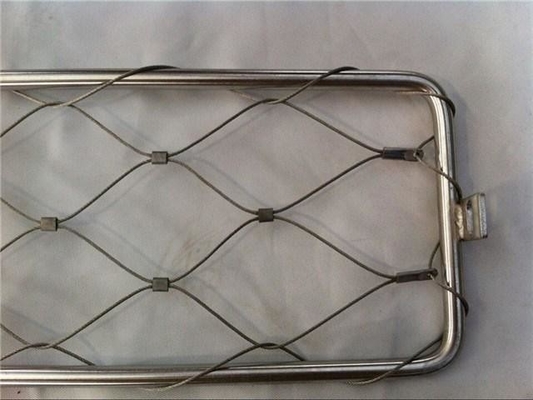SS304 Knotted Wire Rope Mesh 3mm Steel Rope Net For Zoo Mesh Cable Mesh