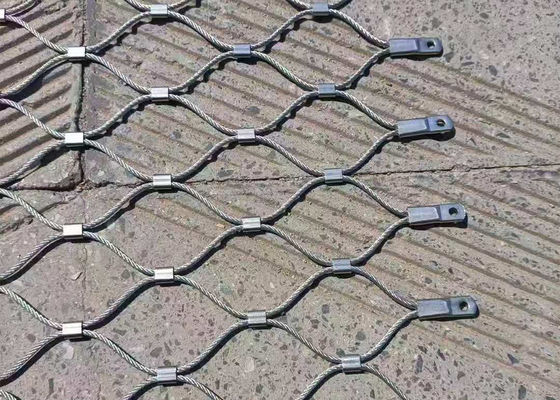 SS 316 2.5mm Flexible Stainless Steel Wire Rope Mesh For  Bird Netting