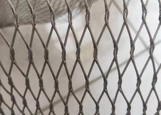 Woven type Zoo Rope Netting 50*50 Cable Mesh 2.0mm Stainless Steel Cable Mesh