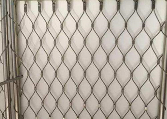 80mm*80mm Wire Rope Mesh Anti Rust Ferruled Stainless Steel Wire Cable Netting