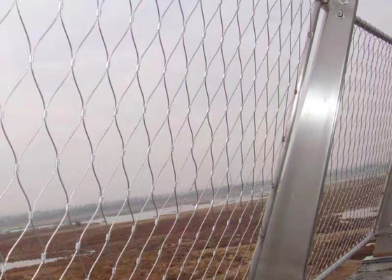 1.5mm 7*19 Wire Rope Mesh 13*13mm Stainless Steel Cable Mesh Fencing