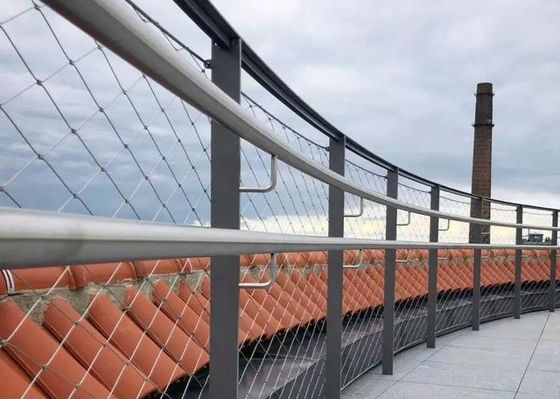 2mm stainless steel cable mesh 40mm For Shopping Mall Safety Fence