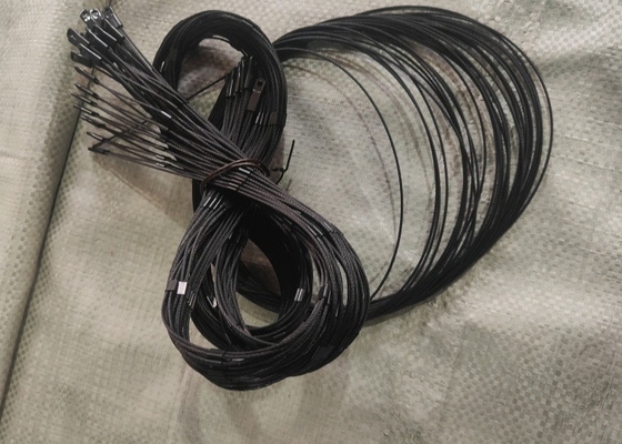 Black Oxidized 2.0mm Cable Zoo Rope Mesh 60*60mm SS304 Zoo Rope Netting