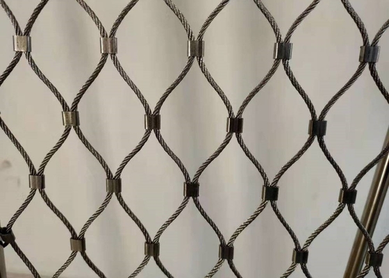 Black Oxidized Rope Net Fence 30*30 Opening Stainless Steel Cable Mesh