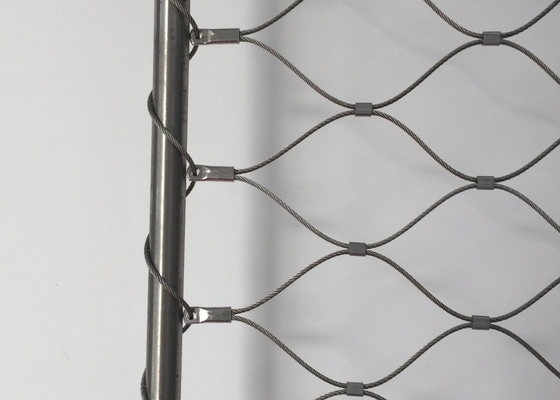 7x7 Balustrade Cable Mesh 316L Stainless Steel Rope Mesh Zoo Mesh