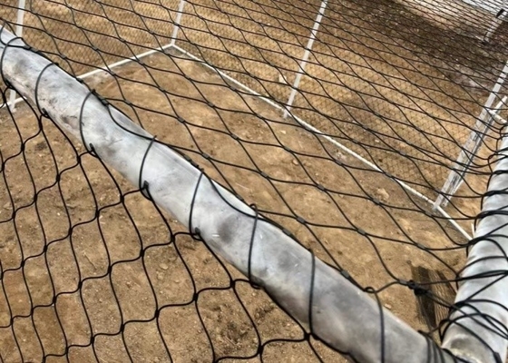 Black Oxidized Rope Net Fence 30*30 Opening Stainless Steel Cable Mesh