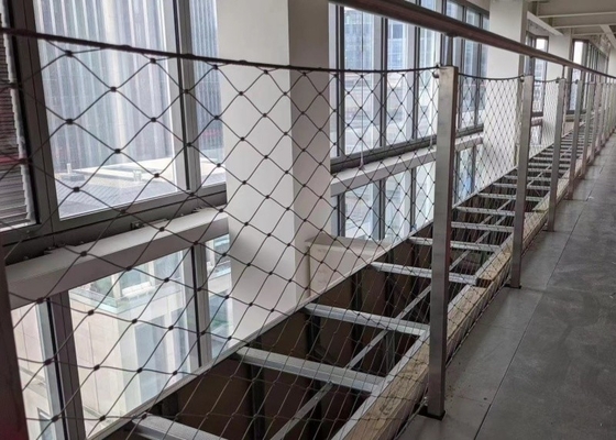 Balustrade Cable Mesh Heavy Duty X Tend 60*60mm Stainless Steel Rope Mesh