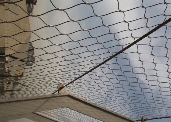 Stainless Steel Wire Rope Net 60*60mm Zoo Rope Netting SS Cable Mesh
