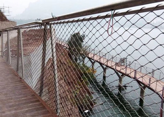Balustrade Cable Mesh Heavy Duty X Tend 60*60mm Stainless Steel Rope Mesh