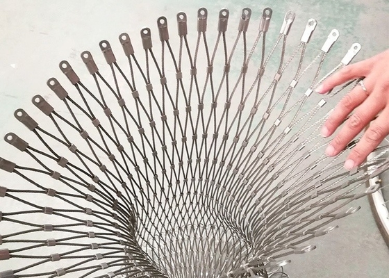 50cm*50cm Rope Net Fence 2.0mm Stainless Steel Wire Rope Mesh