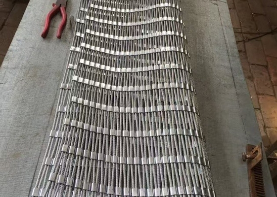 316 Rope Net Fence 35*35mm Opening Stainless Steel Wire Rope Mesh