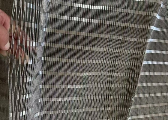 30mm*30mm Balustrade Cable Mesh With Ferruled Connection Wire Rope Mesh