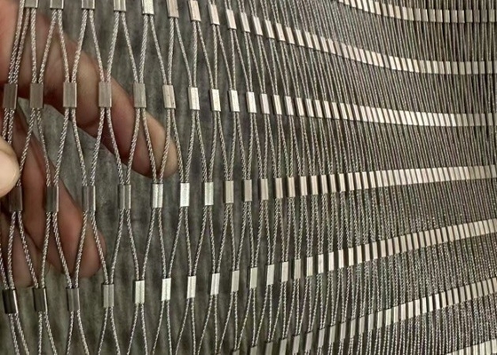 Balustrade Cable Mesh 1.5mm  Stainless Steel Ferrule Rope Mesh