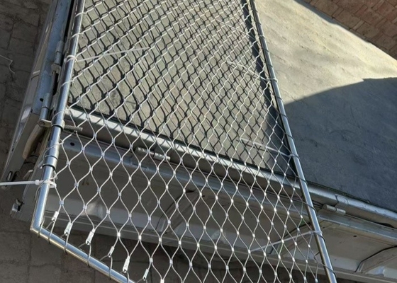 Balustrade Cable Mesh 100*100mm Stainless Steel Ferrule Rope Mesh Cable Mesh