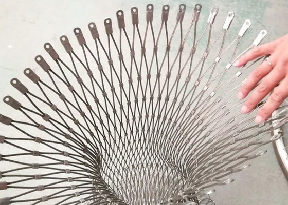 Bird 2mm 60*60mm Aviary Mesh Roll 304 Stainless Steel Cable Netting