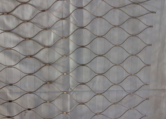 17mm*17mm Aviary Rope Netting 7*19 Stainless Steel Cable Mesh