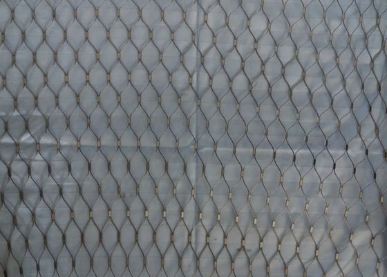20mm*20mm Wire Rope Mesh Anti Rust Ferruled Stainless Steel Cable Mesh