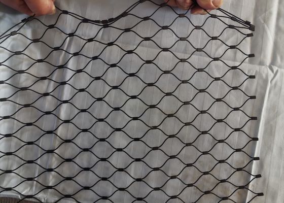15mm*15mm SS316 Oxide Black Wire Stainless Steel Rope Mesh Net