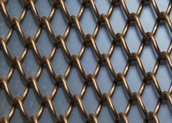 Ss316 Brass Color  Decorative Metal Mesh For Interior Decoration