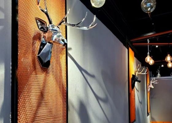 Ss316 Messingfarben Dekorationsmetallnetz für Innenarchitektur