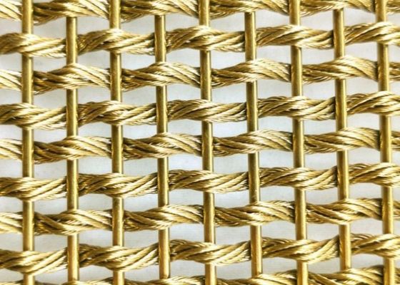 Cabinet Yellow Decoration Wire Mesh Ss304 Decorative Steel Mesh Fencing Panels