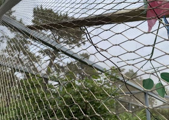 2.0mm Zoo Rope Netting 50mm Woven Stainless Steel Wire Rope Mesh