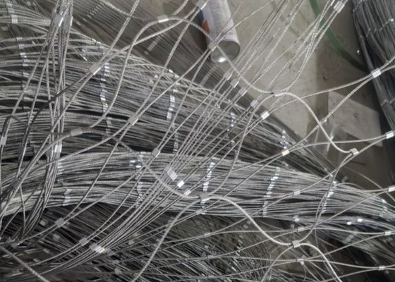 AISI 316 2.4mm Deer Enclosure Stainless Steel Wire Rope Mesh For Safety Fence