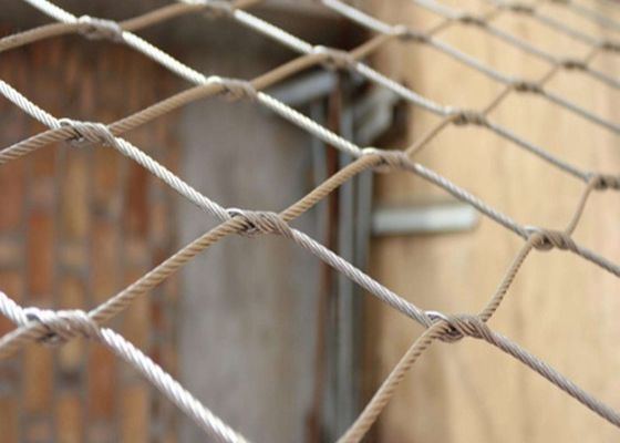 25mm X Tend Pliable Zoo Mesh SS304 Wire Rope Mesh For Aviary Fencing