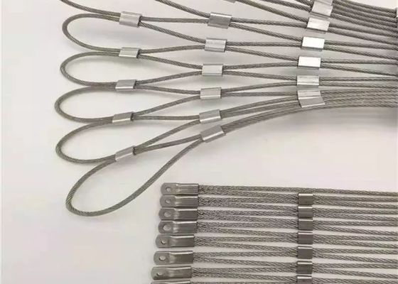 Custom 1.5mm Stainless Steel Rope Net Cable Mesh 35mm For School Safety Fence