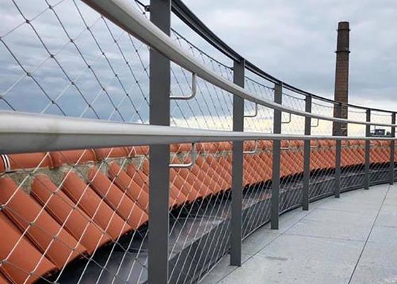 3mm Knotted Wire Rope Mesh 304  For Animal Fencing And Fall Protection