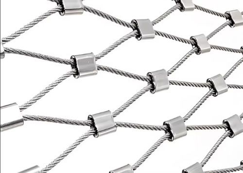 Stainless Steel Rope Mesh For Water Pollution Control Mesh Soft Fall Protection Mesh