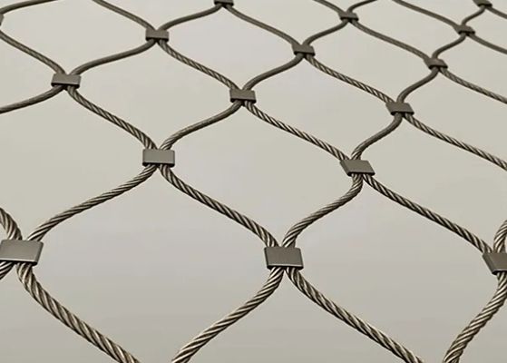 3mm*50mm Stainless Steel Rope Mesh For Building Anti-Fall Zoo Safety Fence