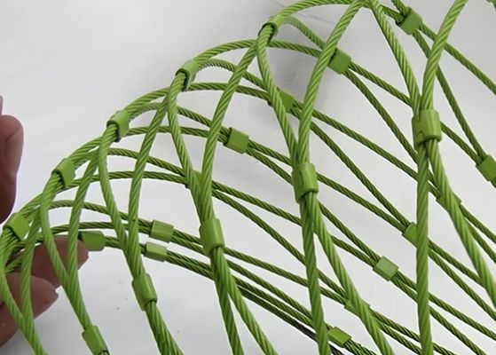 3mm AISI316 Stainless Steel Wire Rope Mesh with 25mm Mesh Size for Aviary and Protective Fencing