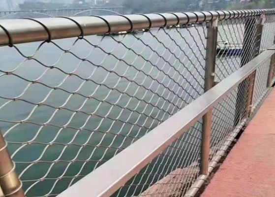 Giá tốt Lưới cáp thép không gỉ 304 linh hoạt với kích thước mắt lưới 40mm cho vườn và bảo vệ trực tuyến