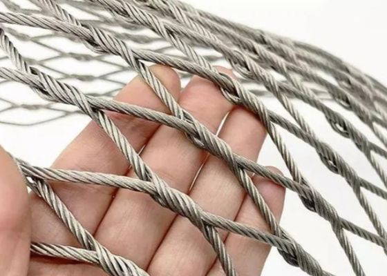 Red flexible de cable de acero inoxidable 304 con diámetro de alambre de 2 mm y tamaño de malla de 40 mm para zoológicos y aviarios