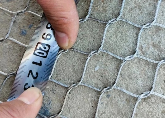SUS304 50*50mm Stainless Steel Wire Rope Mesh For Infill Balustrade Panels