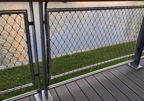 Good price Aisi 304 Stainless Steel Cable Mesh Lightweight Fence Untuk Mencegah Jatuh on line