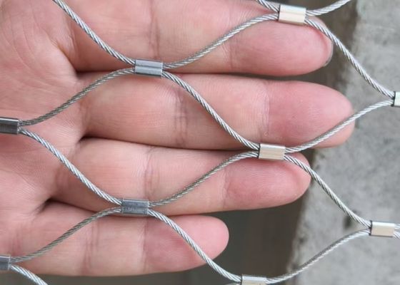 Stainless Steel Rope Mesh 7*19  Ferrule Cable Mesh For Zoo Netting