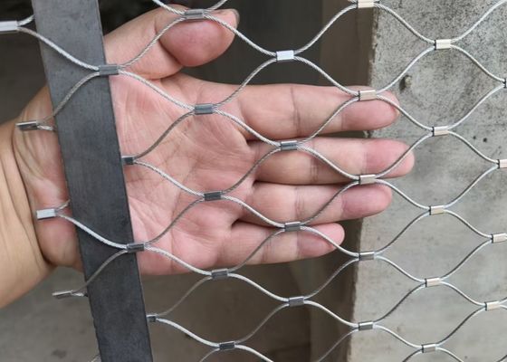 Knotted Rope Mesh 10*10mm Stainless Steel Cable Mesh Zoo Rope Netting 1.2mm