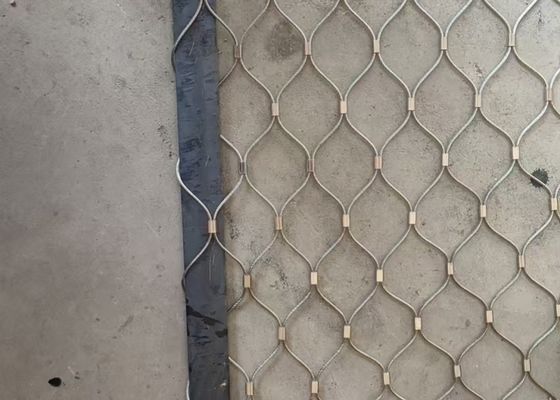 17mm*17mm 7*19 Stainless Steel Cable Mesh Aviary Rope Netting with No Surface Treatment