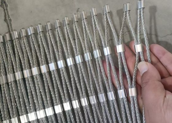 SS304 Stainless Steel Wire Rope Net 22mm*22mm Mesh with 1.5mm Wire Diameter for Farm Stair Fence