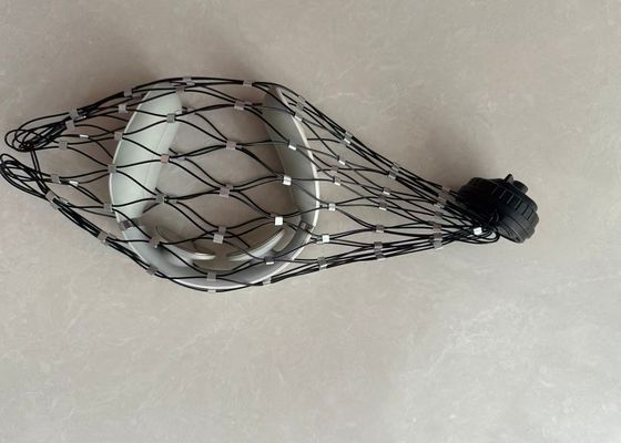 Stainless Steel Wire Rope Mesh with 25mm*25mm Mesh Size PVC Coated and Knotted Connecting Way for Security Applications