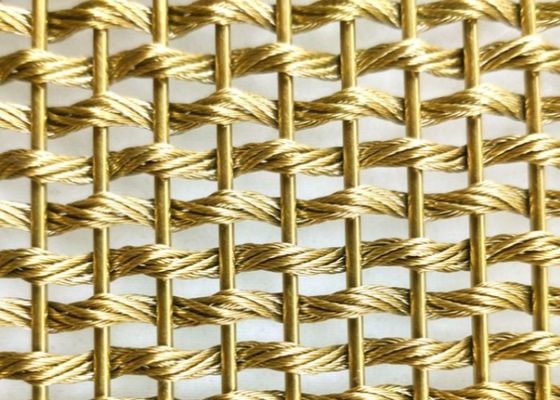Stainless Steel 316 Decoration Wire Mesh with 1.5mm Wire Diameter and Customized Color for Inner Decoration