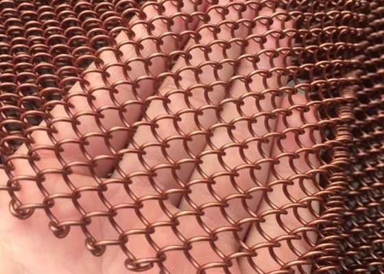 7mm*7mm Mesh Size Decorative Wire Mesh with Low Maintenance and Eco-friendly Stainless Steel Gold Chain Link