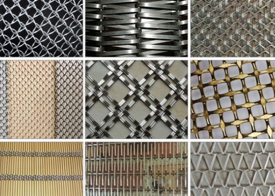 SS304 Decorative Wire Mesh with 50% Open Area and 7KGS Weight for Customized Panel Size Applications